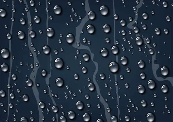 Σταγόνες βροχής σε σκούρο φόντο — Διανυσματικό Αρχείο