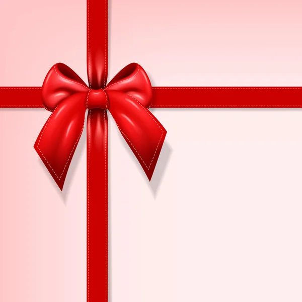 Gift red ribbon illustration — Stock Vector