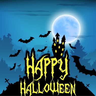 Mutlu Cadılar Bayramı tebrik kartı