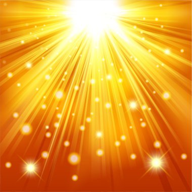 Sparkles ve glitter ile parlayan altın ışık