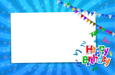 Doğum günü kartı kağıt işareti ile