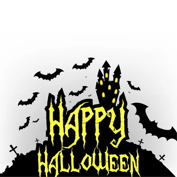 Glückliche Halloween-Grußkarte — Stockvektor