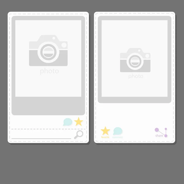 Dos conjuntos de galería de fotos concepto de diseño plano — Vector de stock