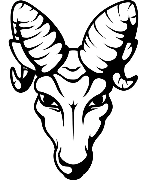Tatuagem de mascote de cabeça de carneiro irritado —  Vetores de Stock