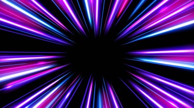 Renkli Işık İzleri, Perspektif Uzun Mesafe Hareketi Bulanık Efekti, Vektör İllüstrasyonu