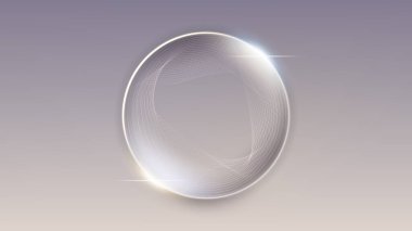 Soyut Gelecek Çemberi Işık Çizgileri Arkaplanı, Vektör Resimleri