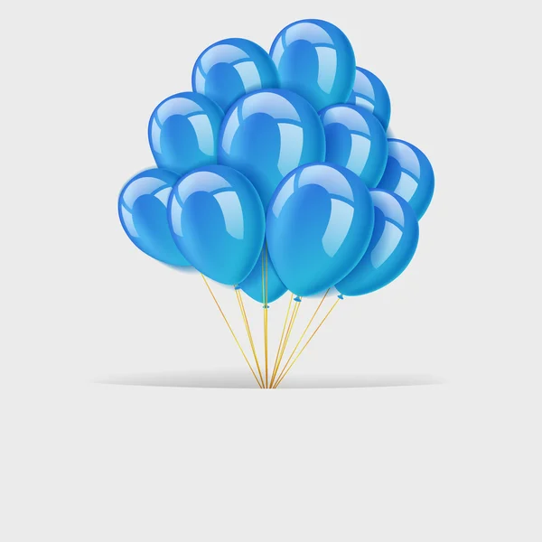 Balloons greeting card, happy birthday banner — Stock Vector