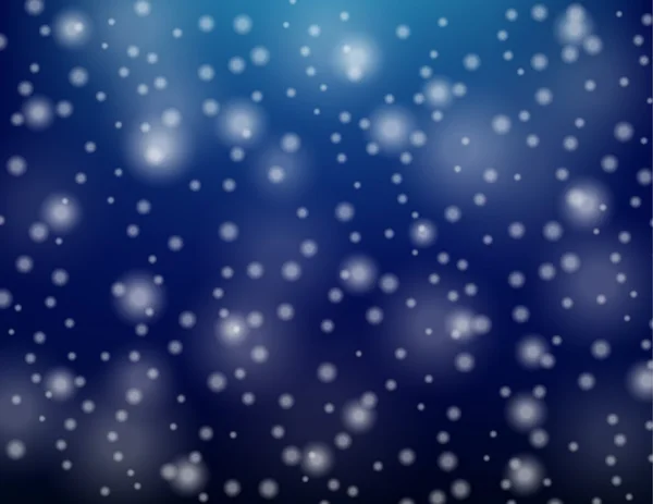 Neige tombant par une nuit d'hiver — Image vectorielle