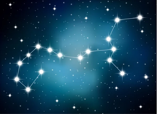 Astrolojik uzay arka plan üzerinde Akrep Astroloji Zodyak işareti