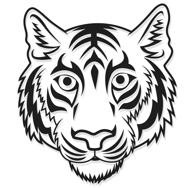 Tiger Head Tattoo — Stock Vector