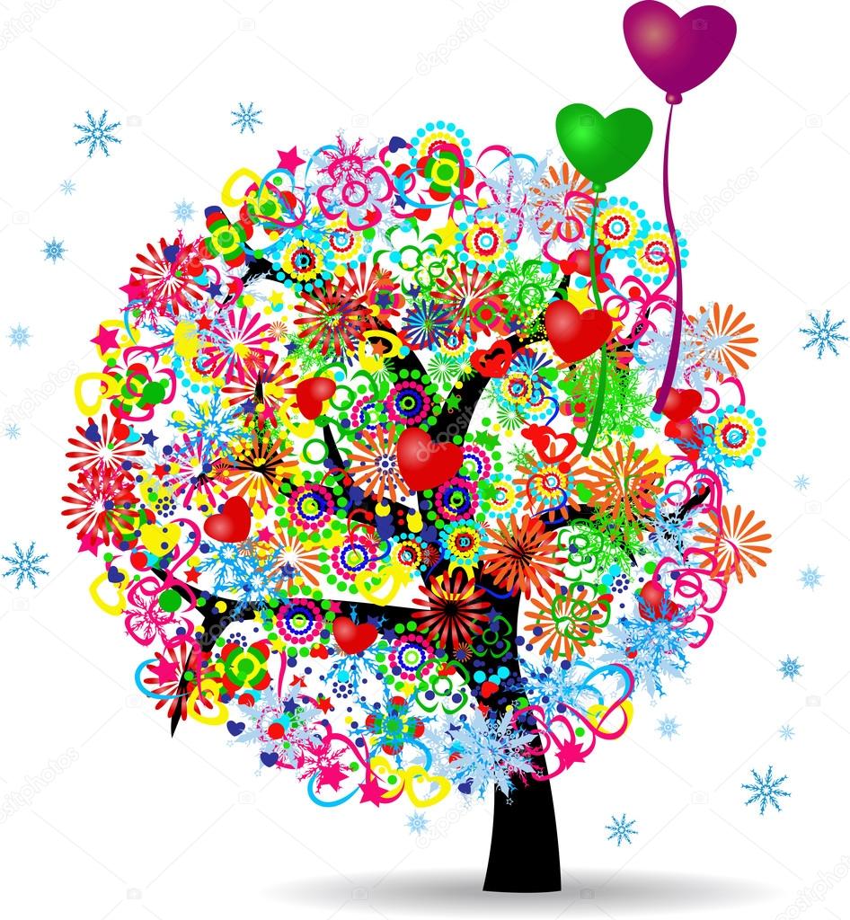 The Tree Of Life With Balloons