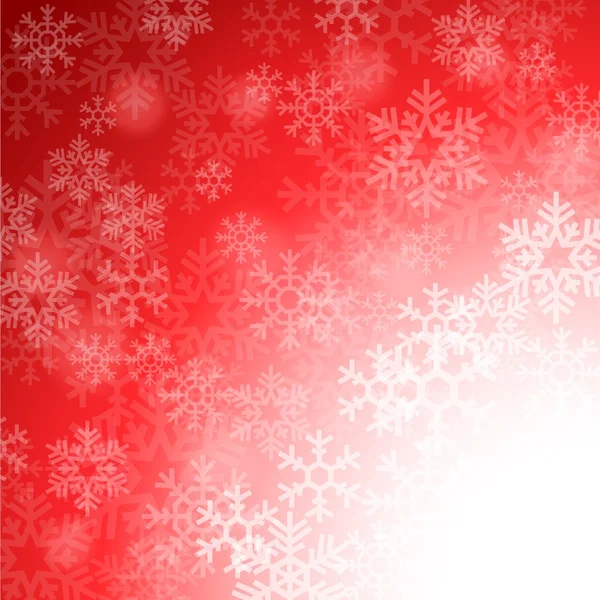 Red background with snowflakes — Stock Vector