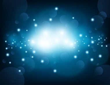 Mavi lens flare arka plan ile pırıl pırıl parlayan