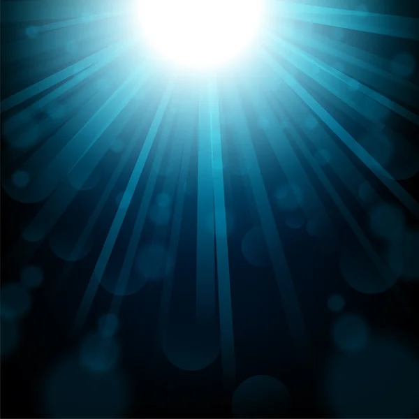 Lumières bleues brillantes avec fond scintillant — Image vectorielle