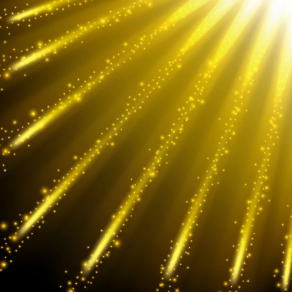 Золотой сверкающий падающий с неба фон — стоковый вектор
