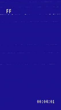 Dikey VHS video kaseti FF Blue Forward Overlay 'de. 4K Video