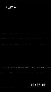 Alfa kanalında eski VHS Ekran Kaplaması Dikey. 4K Video