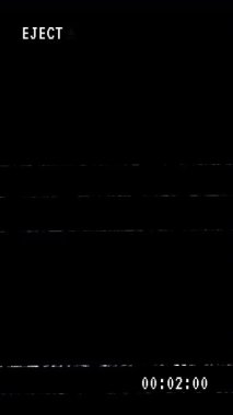 Alfa kanalında dikey Eski VHS Teyp VCR Fırlatma düğmesini göster. 4K Video