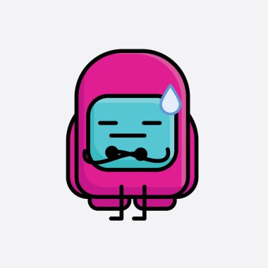 Şirin Pembe Astronot Vektör Karakterinin Çizimi