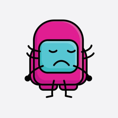 Şirin Pembe Astronot Vektör Karakterinin Çizimi