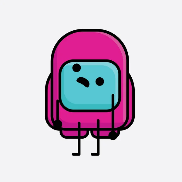 Een Illustratie Van Cute Pink Astronaut Vector Character — Stockvector