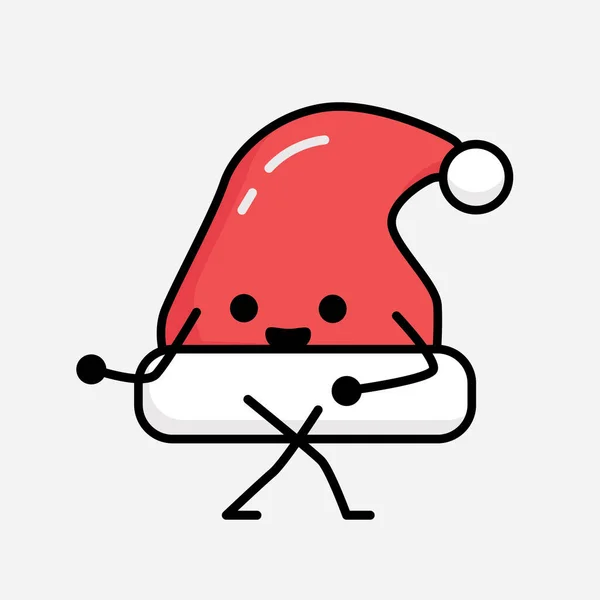 Εικονογράφηση Του Χαριτωμένο Χριστούγεννα Καπέλο Διάνυσμα Χαρακτήρα — Διανυσματικό Αρχείο