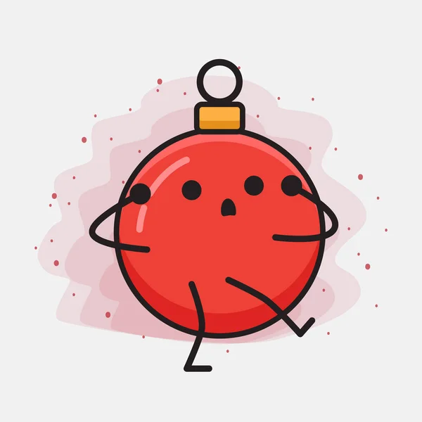 Boże Narodzenie Bauble Ball Cute Wektor Znaków Ilustracji — Wektor stockowy