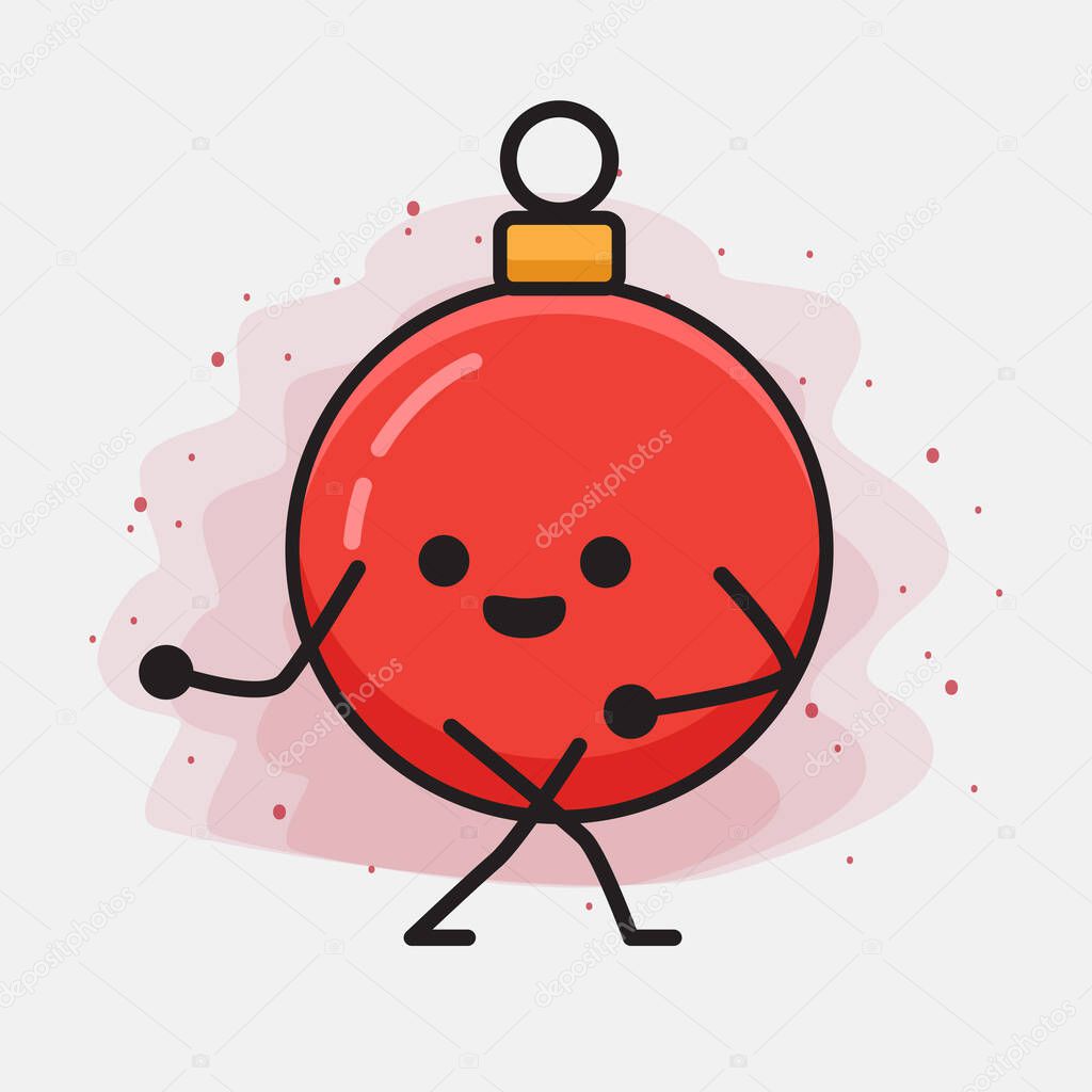Christmas Bauble Ball Cute Vector Character Illustration
