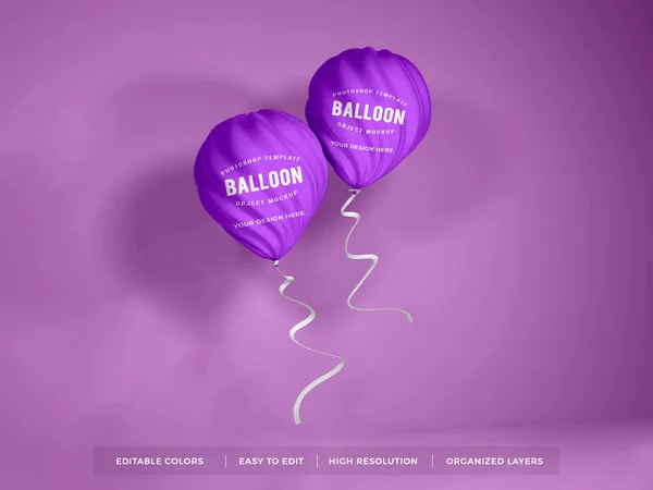 Realistic Balloon Mockup Template — Stock Photo, Image
