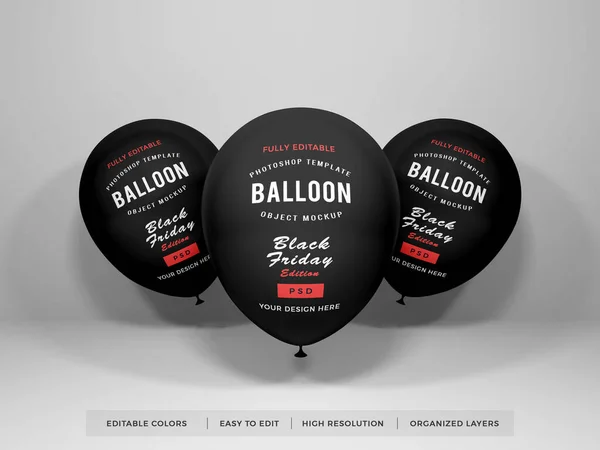 Realistisk Ballong Mockup Mall — Stockfoto