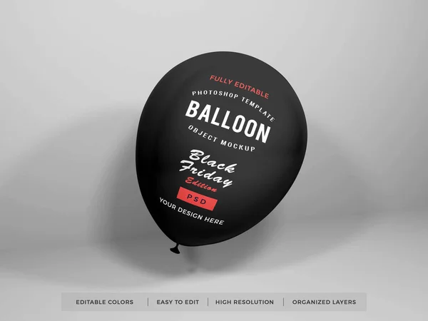 Modelo Mockup Balão Realista — Fotografia de Stock