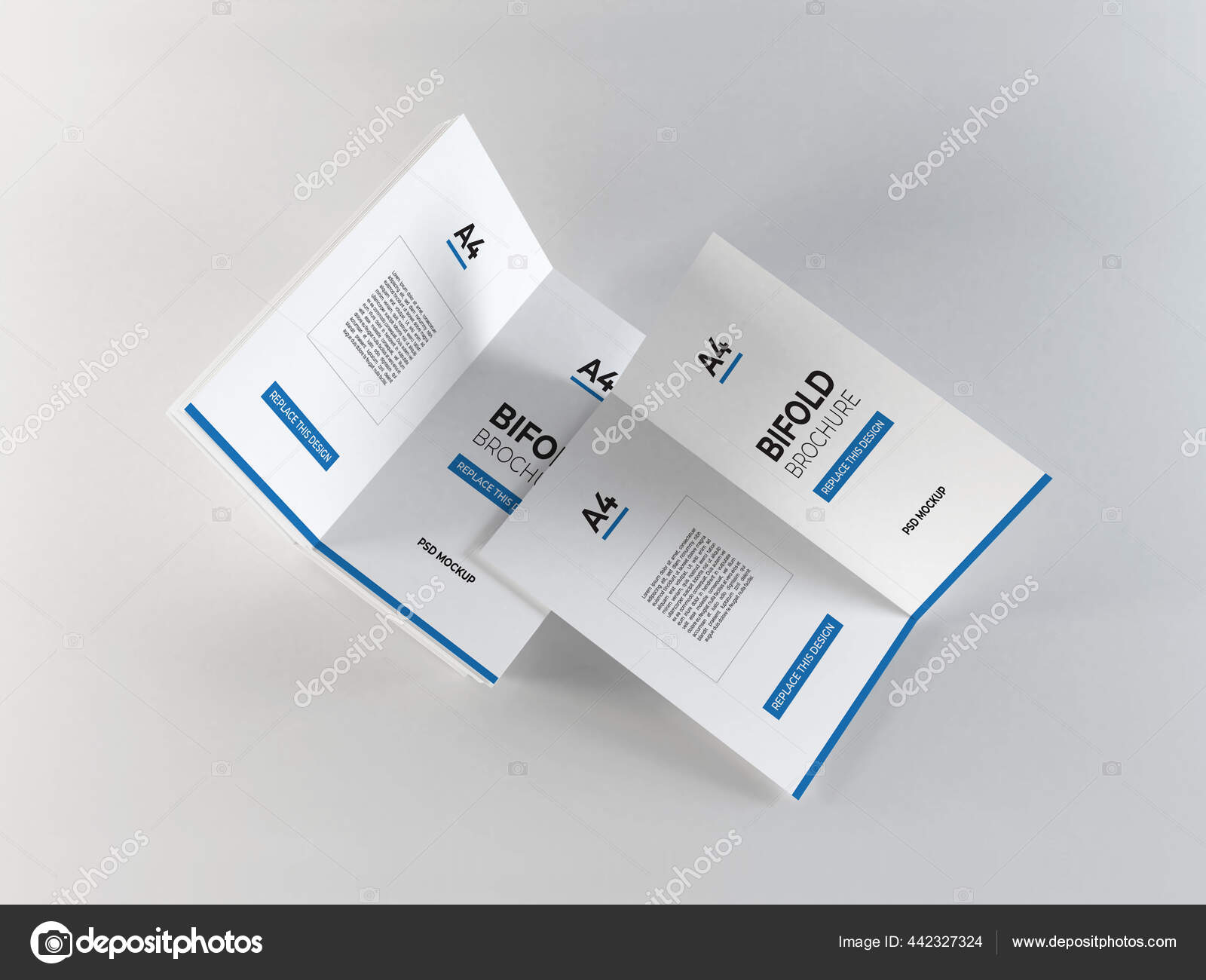 Download Realistic Bifold Brochure Mockup Template Psd Stock Photo Image By C Dendyh7 442327324
