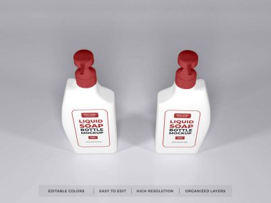 Gerçekçi Sıvı Sabun Şişe Paketleme Modeli