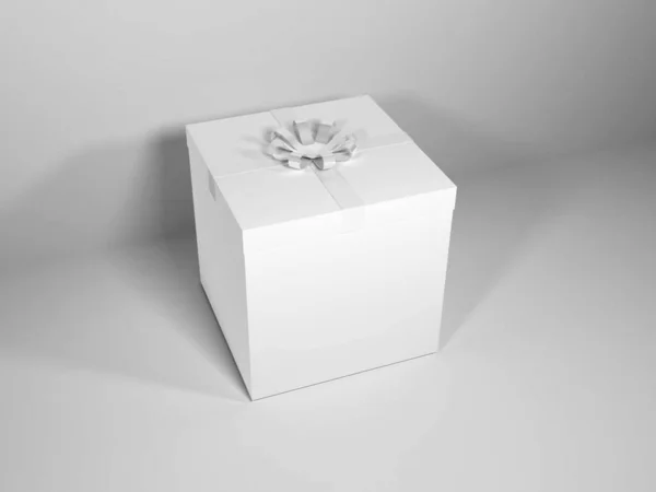 Рождественская Подарочная Коробка Макетом Сцены — стоковое фото