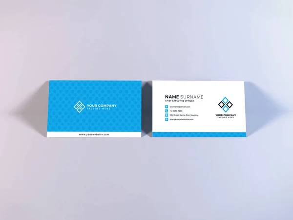 Realistic Business Card Mockup Scene Template — Stock Photo, Image