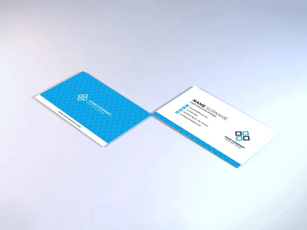 Realistic Business Card Mockup Scene Template — Stock Photo, Image