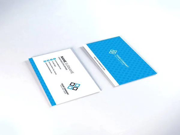 Realistic Business Card Mockup Scene Template — Stock Photo, Image