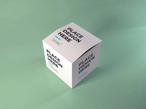 現実的なボックスパッケージ Mockupテンプレート — ストック写真