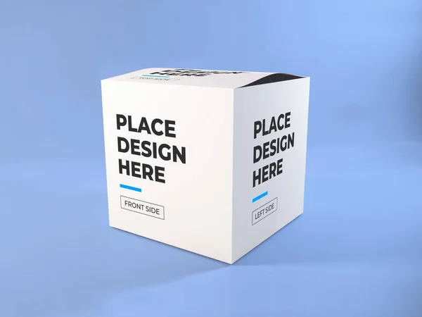 Realistic Box Packaging Mockup Template — Stock Photo, Image