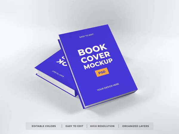 Realistico Libro Copertina Modello Mockup — Foto Stock