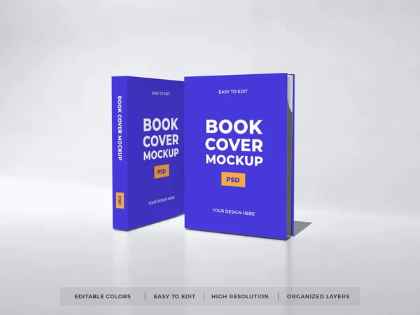 Realistico Libro Copertina Modello Mockup — Foto Stock