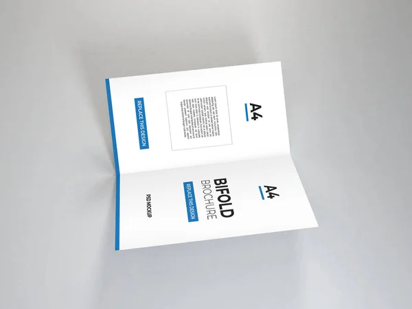 Realistische Bifold Brochure Mockup Sjabloon Psd — Stockfoto