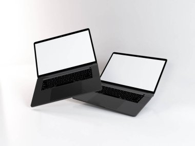 Gerçekçi Laptop Model Şablonu Sahnesi