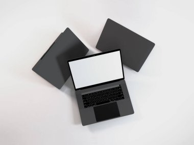 Gerçekçi Laptop Model Şablonu Sahnesi
