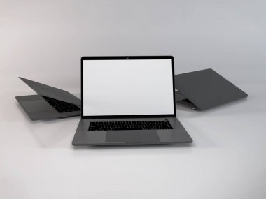 Gerçekçi Laptop Model Şablonu Sahnesi
