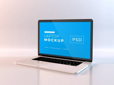 Gerçekçi Laptop Model Şablonu Sahnesi