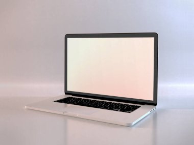 Gerçekçi Laptop Model Şablonu Sahnesi