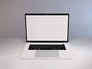 Gerçekçi Laptop Model Şablonu Sahnesi