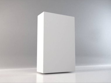 Gerçekçi Uzun Kutu Paketleme Şablonu