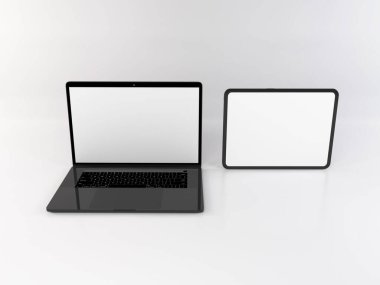 Gerçekçi Laptop ve Tablet Aygıt Model Şablonu